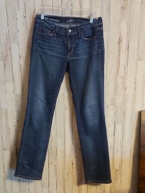 LOFT Indigo Straight Leg Jeans